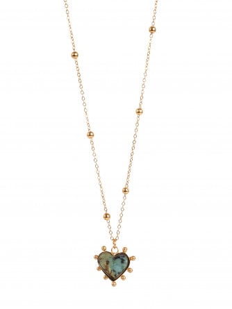 A&C OSLO HALSBAND W/AFRIAN TURQUISE GOLD