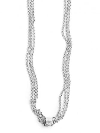 A&C OSLO HALSBAND 3ROWS W/SCUPTURED SILVER