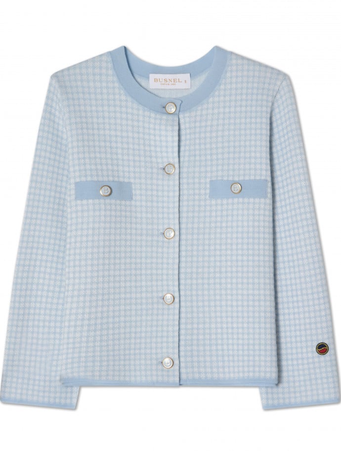 BUSNEL KOFTAELLE PEPITA ICE BLUE
