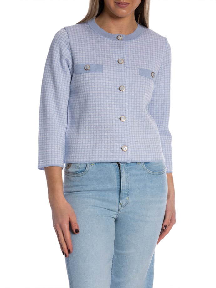 BUSNEL KOFTAELLE PEPITA ICE BLUE