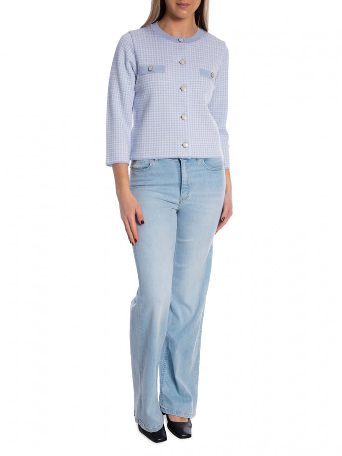 BUSNEL KOFTAELLE PEPITA ICE BLUE