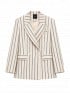 KAVAJ STRIPE DOUBLE BREASTED WHITE