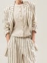 KAVAJ STRIPE DOUBLE BREASTED WHITE