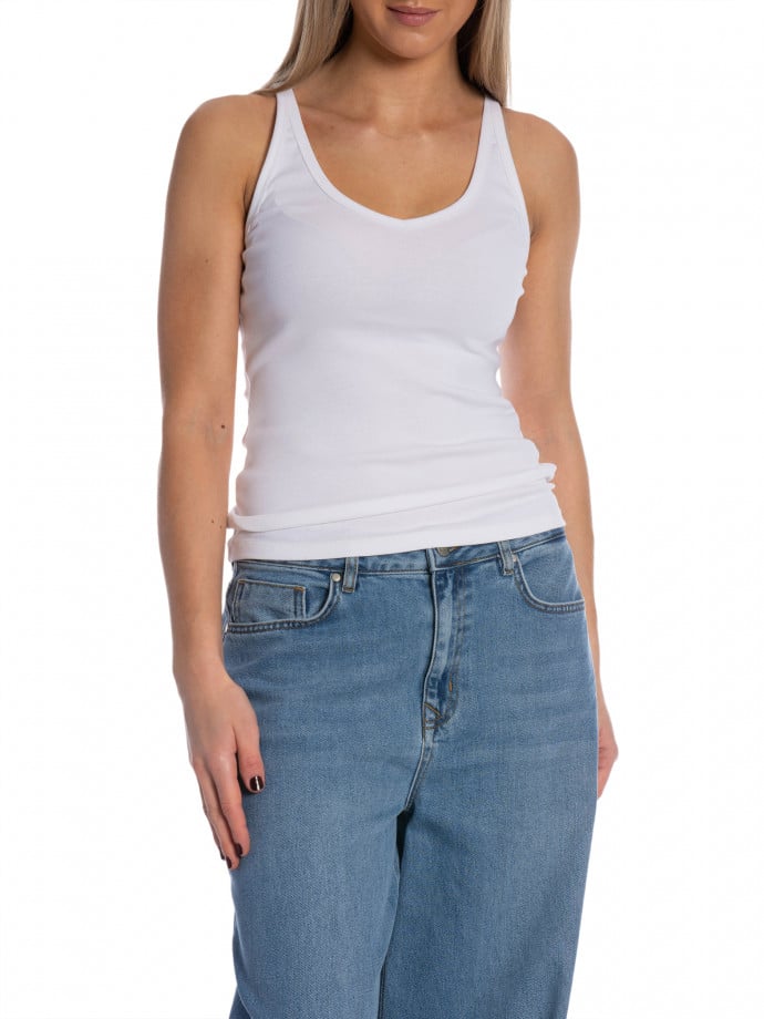 FILIPPA K TOPP V-NECK TANK WHITE