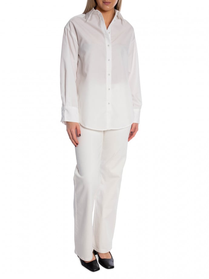 NORR SKJORTA MONA SOLID SOLID WHITE