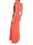 COPPEROSE KLÄNNING SCULPTURAL DRAPED MAXI CORAL