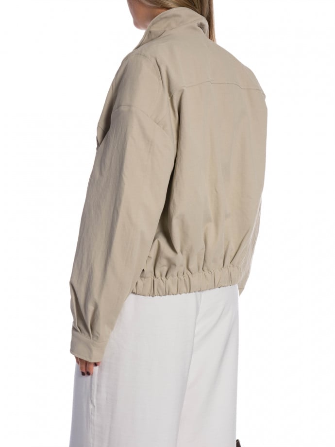 JACKA RELAXED POCKET BOMBER BEIGE