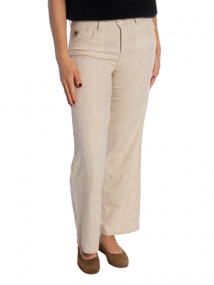 LOIS JEANS BYXA CULOTTE LINO NATURAL RINSE L32