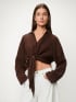 LOIS JEANS SKJORTA PIA LINEN CHOCOLATE MARTINI