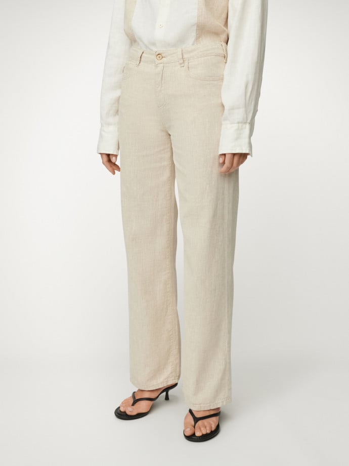 LOIS JEANS BYXA CULOTTE LINO NATURAL RINSE L32