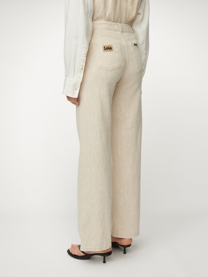 LOIS JEANS BYXA CULOTTE LINO NATURAL RINSE L32