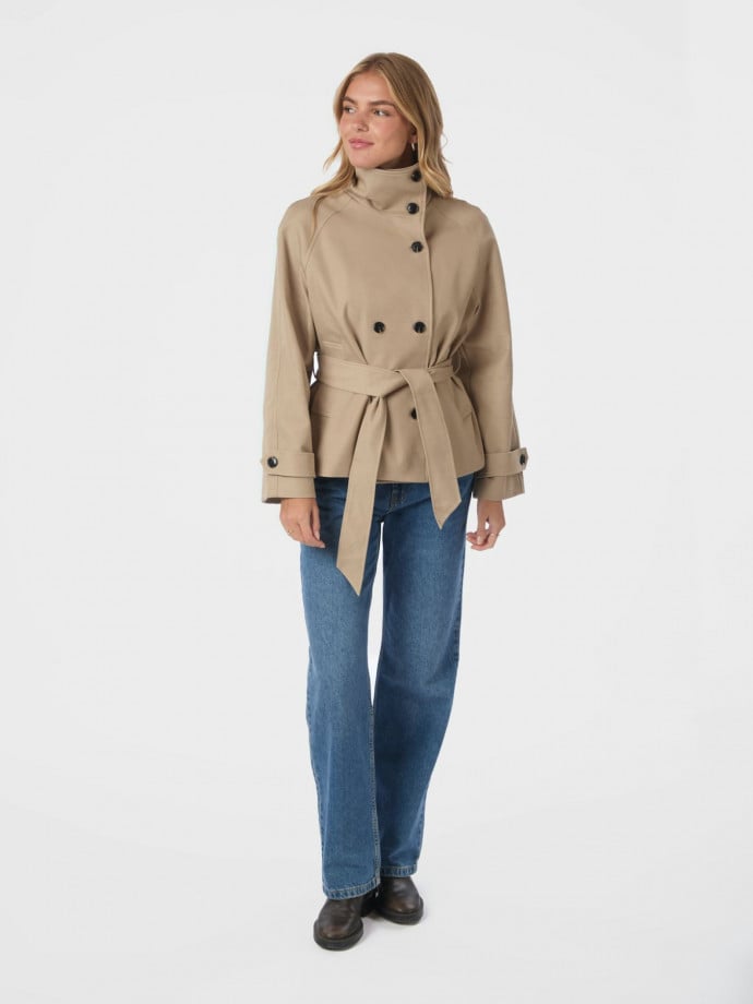 NEO NOIR JACKA MUNET TRENCH SAND