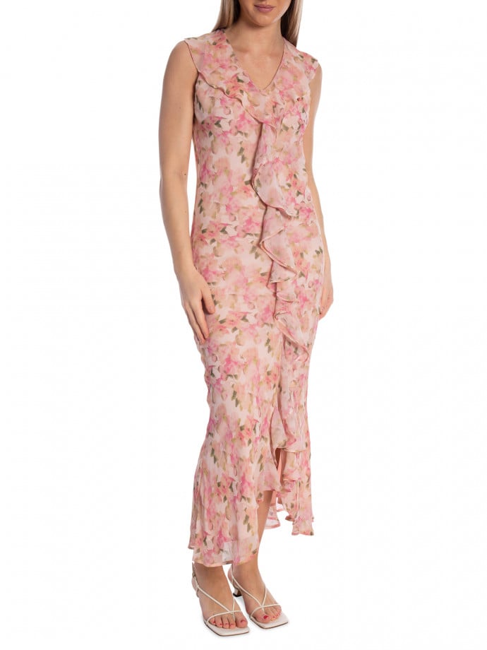 NEO NOIR KLÄNNING ZELLA CHIFFON PRINT DUSTY PINK