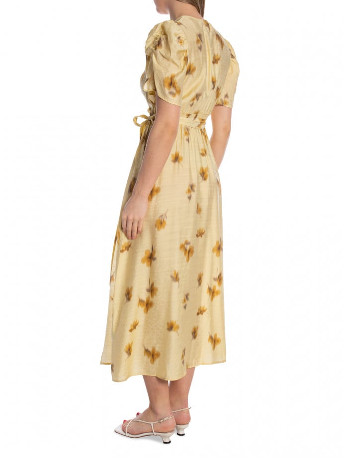CO'COUTURE KLÄNNING MYLA FLOWER WRAP PALE YELLOW