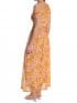 KLÄNNING FLORAL RUCHED MAXI ROSA