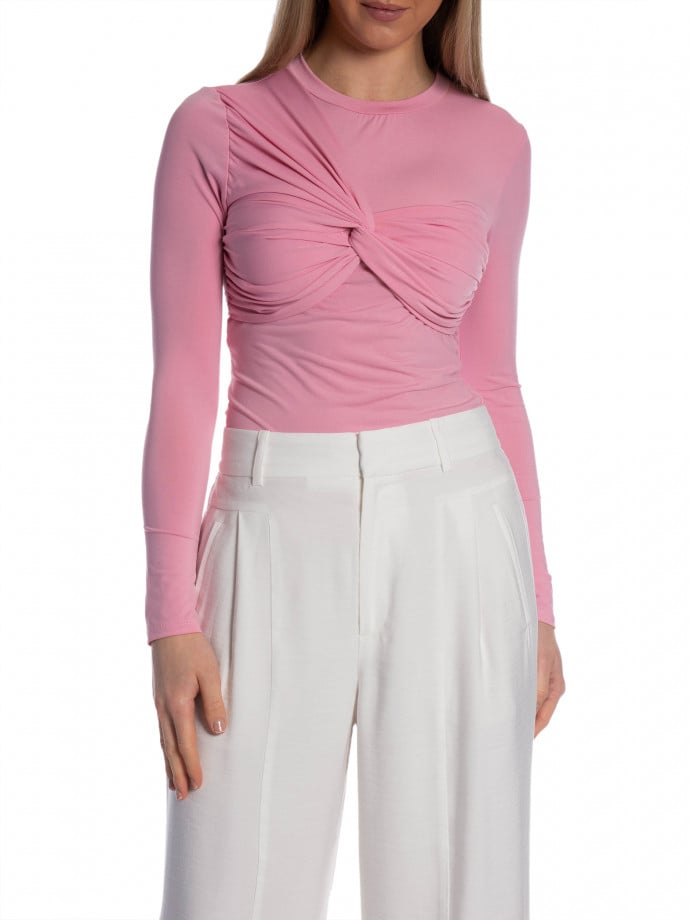 COPPEROSE TOPP ADJUSTED WITH KNOT PINK