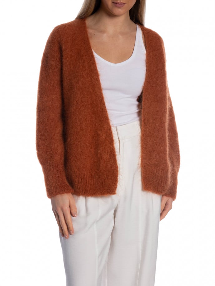 KOFTA OPEN IN FLUFFY MOHAIR CAMEL