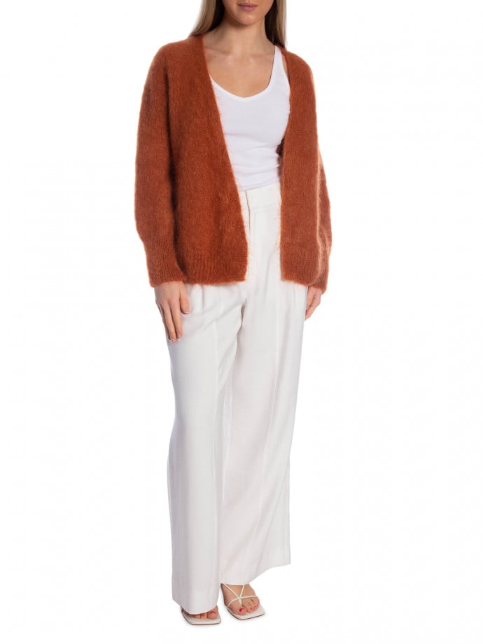 KOFTA OPEN IN FLUFFY MOHAIR CAMEL