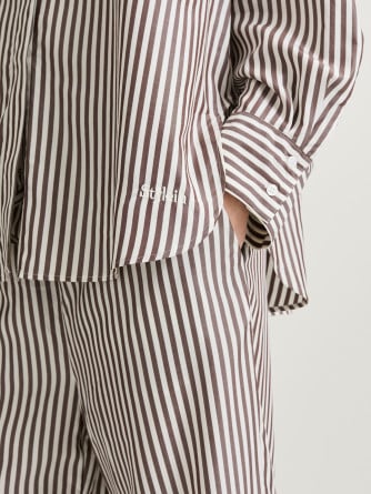 STYLEIN SKJORTA MANDRIA BROWN STRIPE