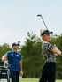 J.LINDEBERG TOPP TOUR TECH PRINT POLO OAK MOONBEAM