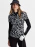 J.LINDEBERG TOPP TOUR TECH PRINT POLO OAK MOONBEAM