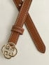 GANT SKÄRP MONOGRAM BUCKLE COGNAC 
