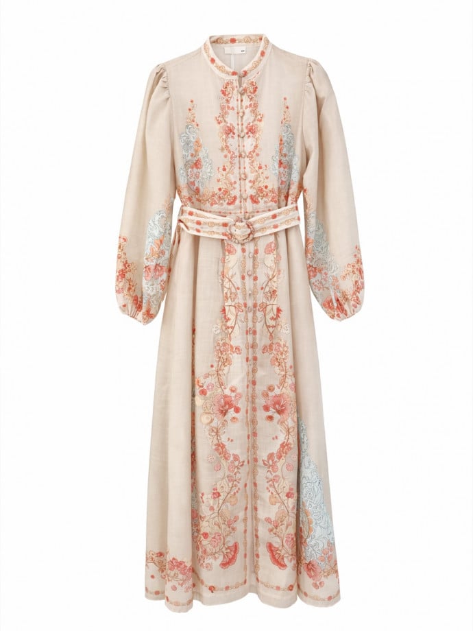 KLÄNNING PLACEMENT PRINT ELEGANCE BEIGE