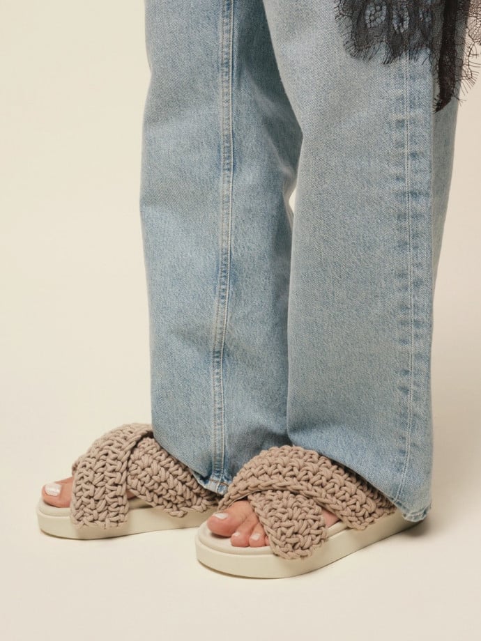 INUIKII SANDAL WOVEN TAUPE