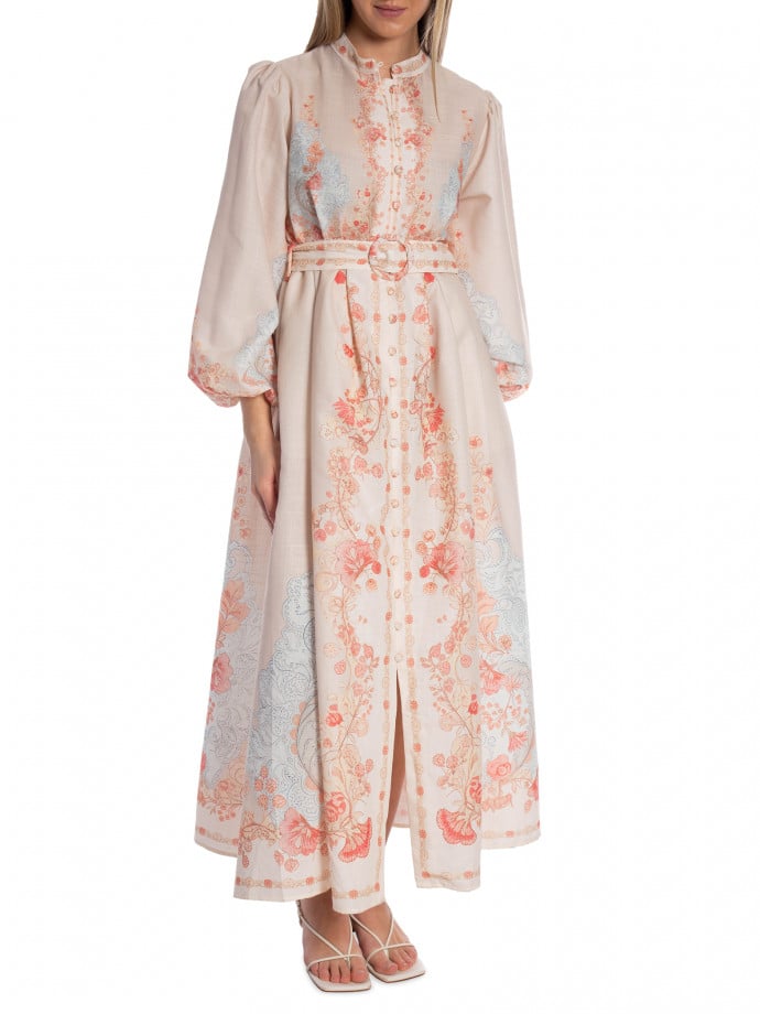 KLÄNNING PLACEMENT PRINT ELEGANCE BEIGE