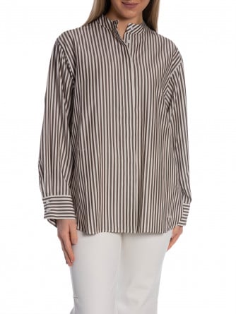 STYLEIN SKJORTA MANDRIA BROWN STRIPE