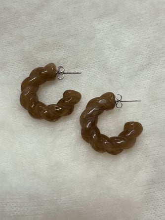 ÖRHÄNGEN TWIST HOOP BEIGE