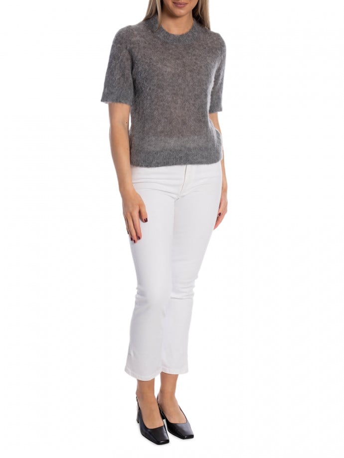 DAGMAR TOPP BRUSHED ALPACA DARK GREY