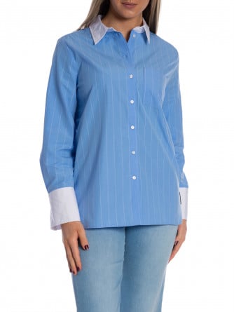 INWEAR SKJORTA DESSY OPEN AIR PINSTRIPE