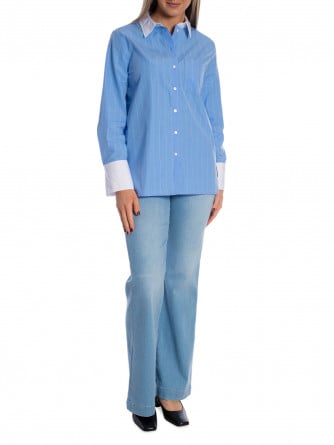 INWEAR SKJORTA DESSY OPEN AIR PINSTRIPE