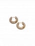 BOW19 DETAILS ÖRHÄNGEN STONE HOOPS GOLD W CLEAR STONE