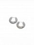BOW19 DETAILS ÖRHÄNGEN STONE HOOPS SILVER W CLEAR STONE