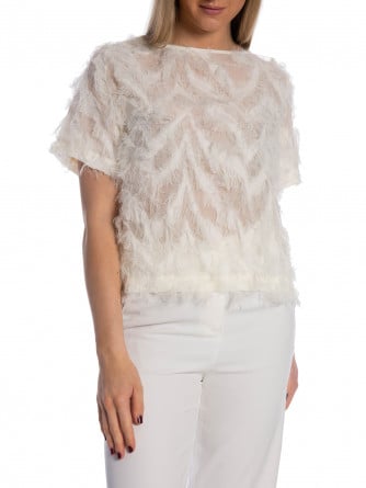 SELECTED FEMME TOPP MYLINEBOAT EGRET