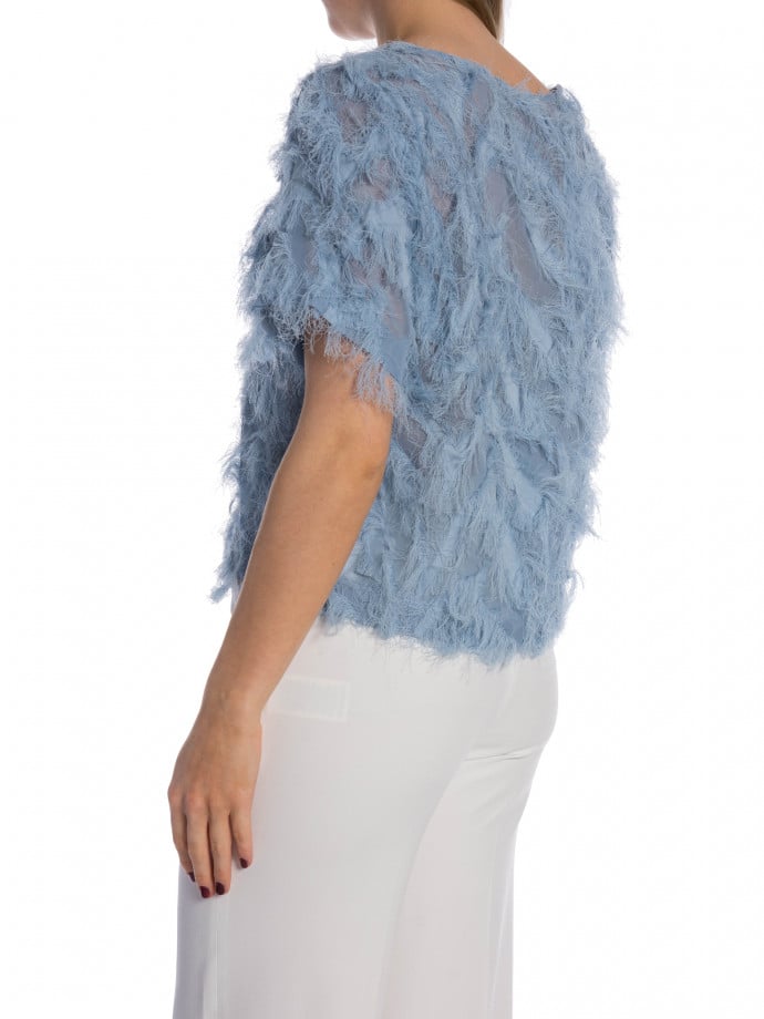 SELECTED FEMME TOPP MYLINEBOAT DUSTY BLUE