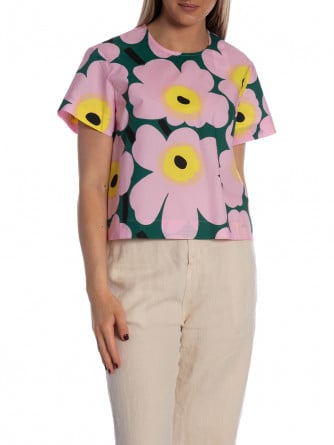 MARIMEKKO BLUS HUOJUNTA UNIKKO GREEN PINK YELLOW