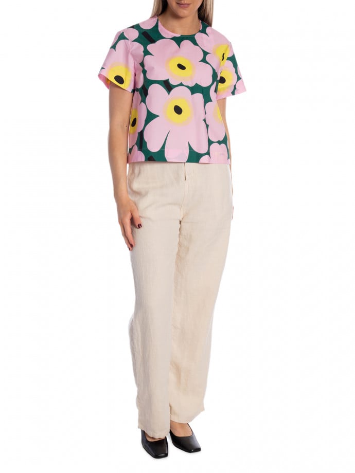 MARIMEKKO BLUS HUOJUNTA UNIKKO GREEN PINK YELLOW