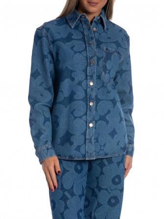 MARIMEKKO SKJORTA MARIDENIM VAIHE KEIDAS USED INDIGO 
