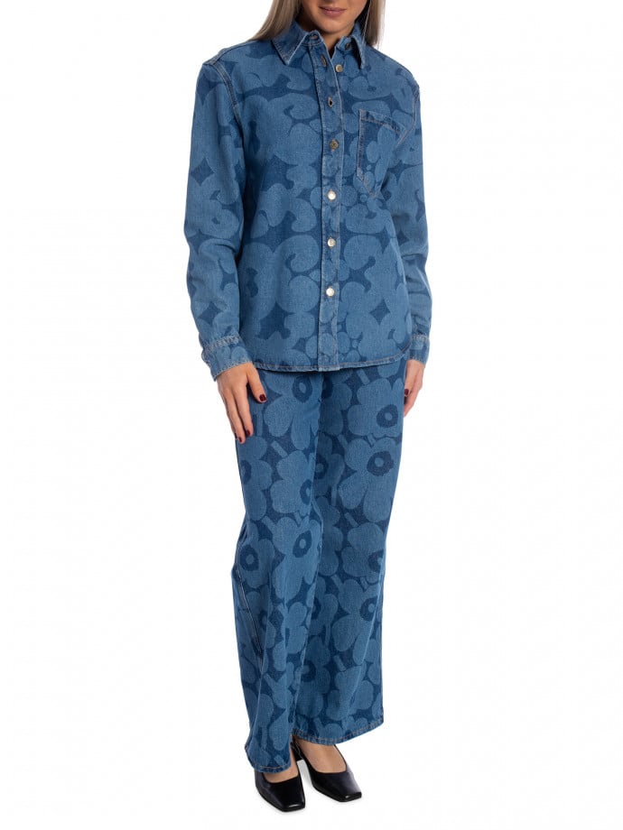 MARIMEKKO SKJORTA MARIDENIM VAIHE KEIDAS USED INDIGO 