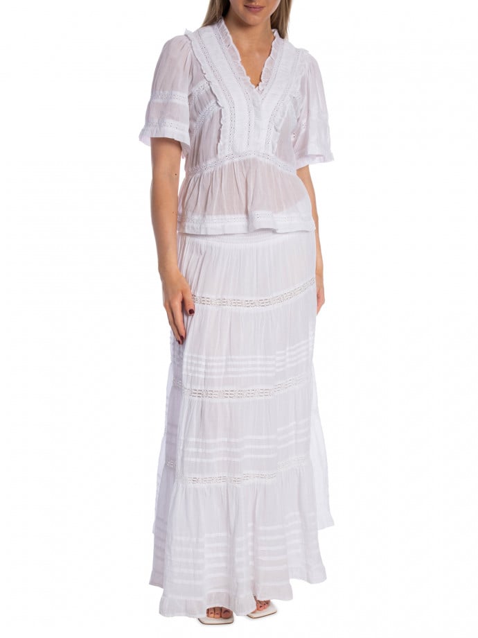 NEO NOIR TOPP EVIENNE S VOILE WHITE
