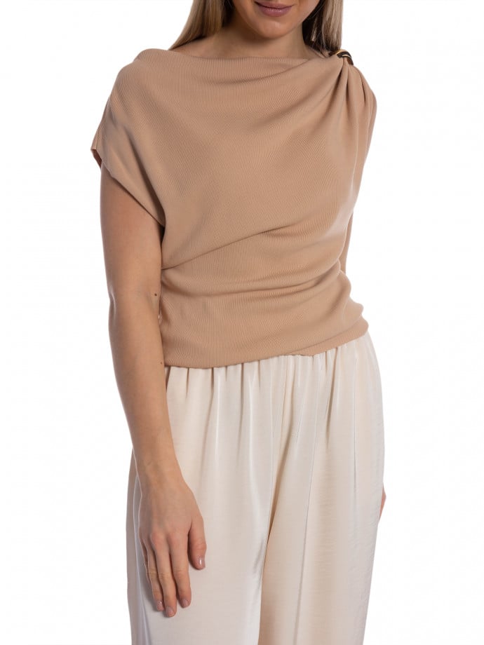 TOPP ELEGANCE DRAPE GOLD BUCKLE CAMEL