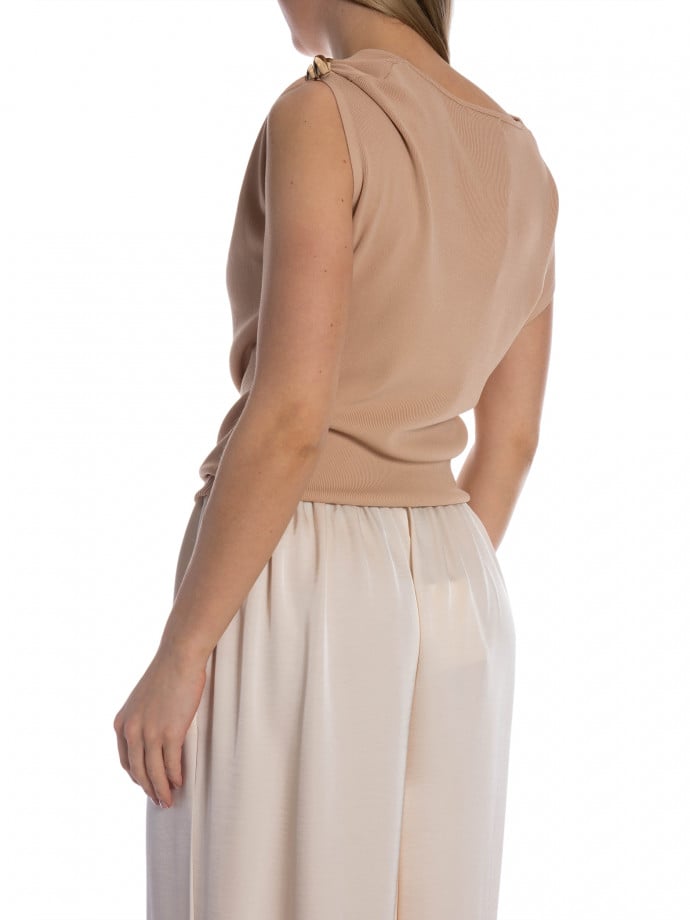 TOPP ELEGANCE DRAPE GOLD BUCKLE CAMEL