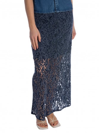 MINUS KJOL TARA MAXI LACE SKY CAPTAIN