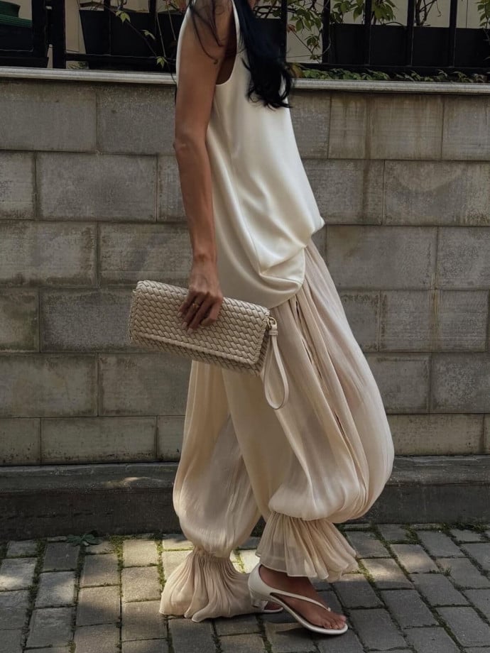 BYXA FLOWY HAREM BEIGE