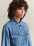 GANT SKJORTA DENIM VOLUME SLEEVE MID BLUE ARCHIVE