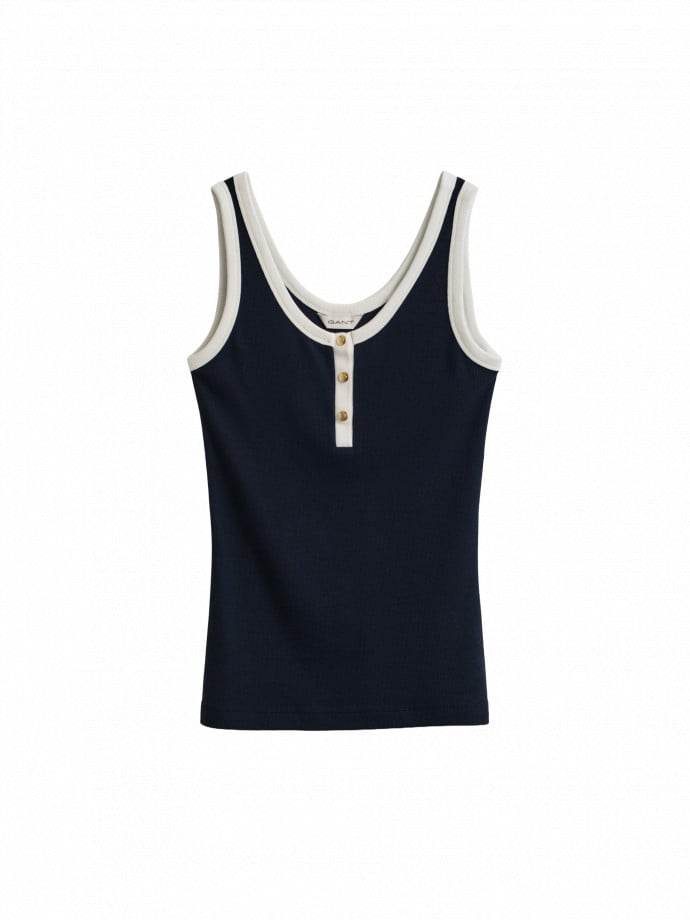 GANT LINNE RIBBED CONTRAST COLOR EVENING BLUE