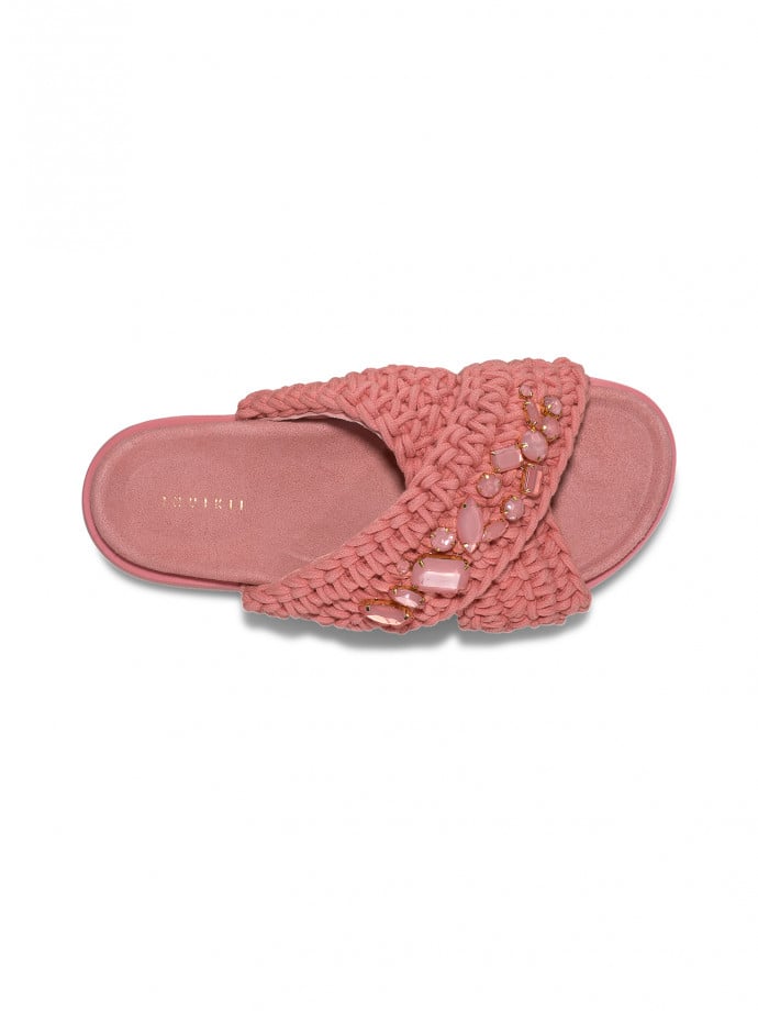 INUIKIISANDAL WOVEN STONES ROSE